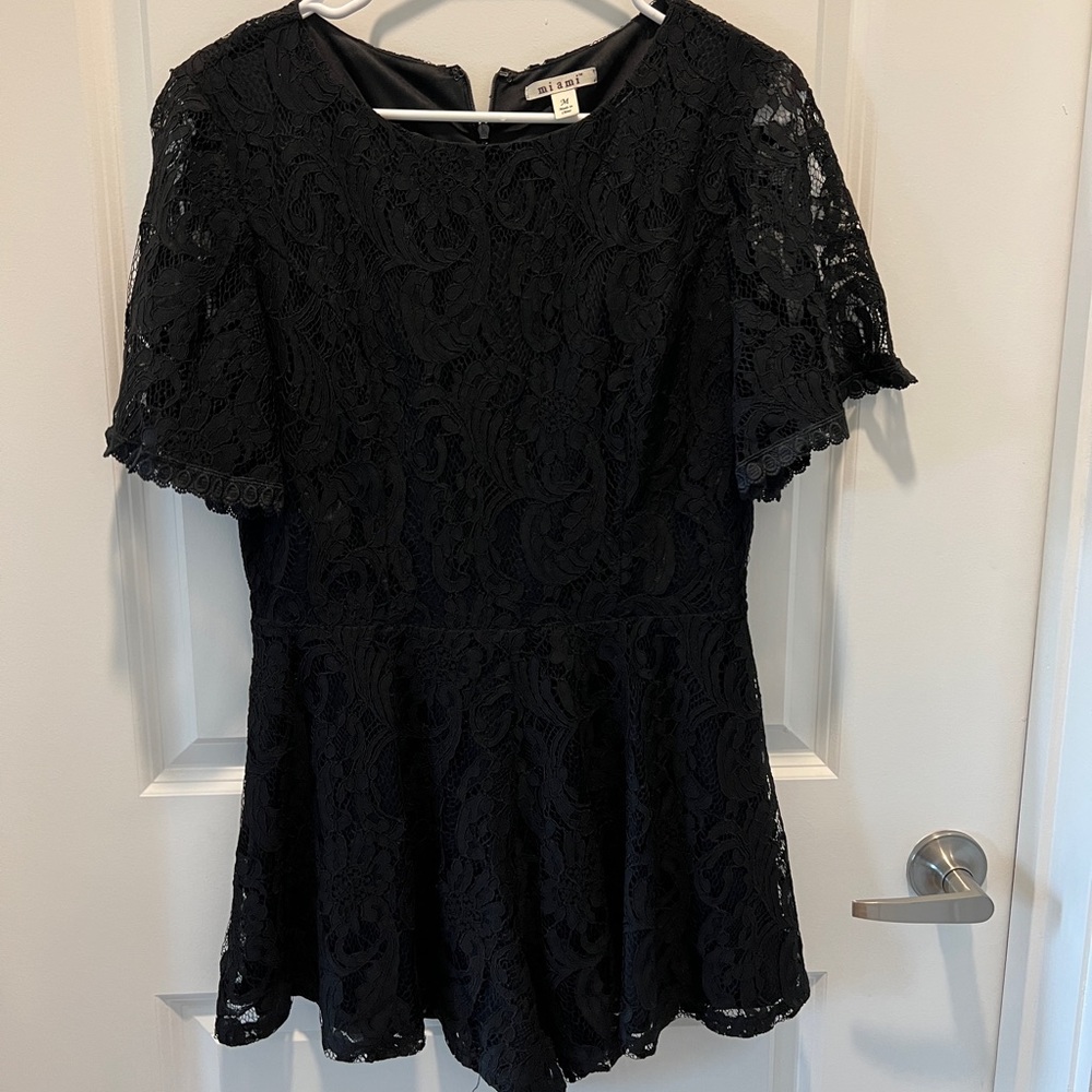 Black Lace Romper